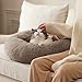 BEDSURE Katzenbett waschbar Flauschiges Hundebett - Ø 50 cm Rund Kissen, Katzenschlafplatz für Katzen Kleine Mittelgroße Hunde, Plüsch Katzenkissen Rund Kuschelbett Katzen Bettchen, Kamel
