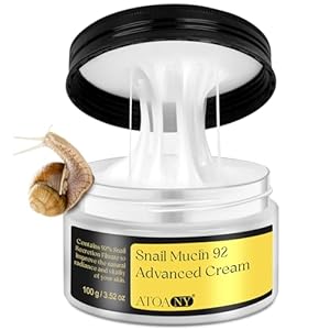 Snail Mucin Moisturizer – Snail Mucin Serum Cream, Face Moisturizer met geavanceerde slak 92 Mucin Essence, gezicht hydraterende crème voor droge huid, dag en nacht Koreaanse huidverzorging reparatie