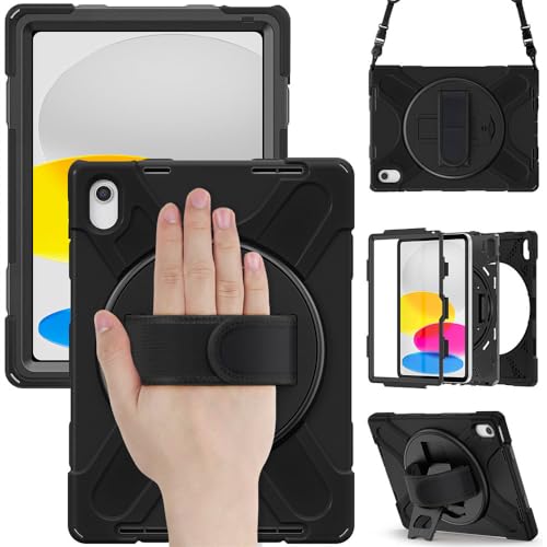 Étui iPad 2025 robuste en silicone double couche et cadre rigide haute résistance - M