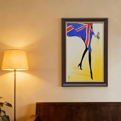 Rene Gruau impression sur toile Union Jack tableau vintage - 4