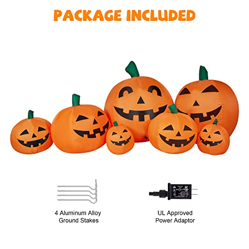 Yihong 8 Ft Long Halloween Inflatables Pumpkin Decoration, Outdoor Halloween Inflatables Party Decor For Yard #TOP4