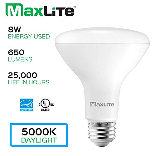 Maxlite Br30 Led Flood Light Bulbs, 65W Equivalent, Daylight 5000K, 650 Lumens, Dimmable, Energy Star, E26 Medium Base, 12-Pack #TOP1