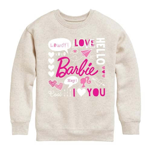 Barbie - Valentine's Collage - Toddler And Youth Crewneck Fleece Sweatshirt