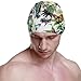 susiyo Hydrangea Flowers Butterfly Mens Swim Caps Polyester Swimming Hat for Adult and Youth