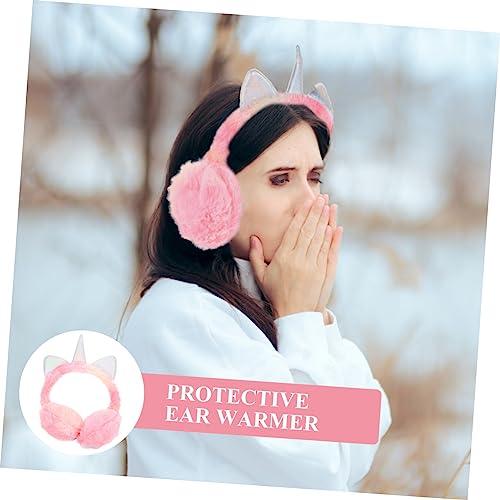 Earmuffs for Winter Plush Unicorn Earmuffs Ear Protection Cover Reusable Comfortable for Outdoor Activities4