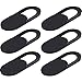 Enor [6 Unidades] Tapa Webcam,Webcam Cover Slider Diseño Ultra Fino Camera Cover Tapa Webcam para Todo Tipo de Ordenadores Portátiles, Tabletas y Móviles Inteligentes - (Negro)