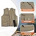 Besentinels 8 Pockets Lightweight Utility Fishing Vest for Outdoor, Work Cargo Hiking Travel Vest, Photographers, Khaki XX-Large