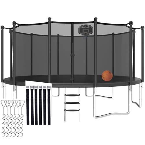 CITYLE 12FT Trampoline with Hoop