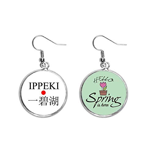 Pendientes de sol rojo japonés Ippeki joyería con colgante decorativo 1