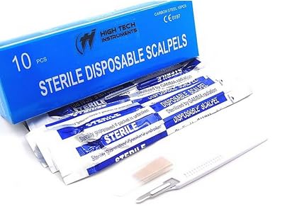 Scalpels, Sterile Disposable with #15 blade (10 per pack)
