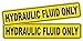 Pair HYDRAULIC FLUID ONLY Decals/Stickers/Labels/Markers Fuel Gas