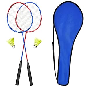 KH 2-4 Player Badminton Rackets Set,Lightweight & Sturdy,Racquets,Shuttlecocks & Carrying Bag Included