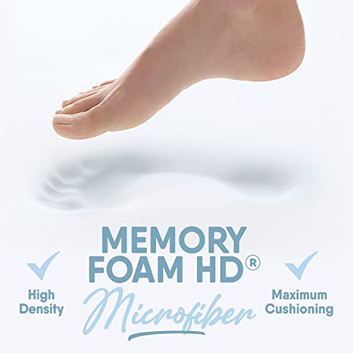 MICRODRY Quick Drying Memory Foam Framed Bath Mat with GripTex Skid-Resistant Base, 17x24, Blue by MICRODRY - Image 3