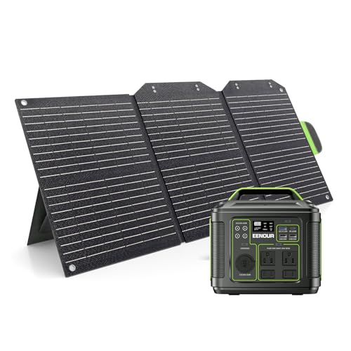 Amazon.co.jp: EENOUR ポータブル電源 P302 ソーラーパネル60W付き 大