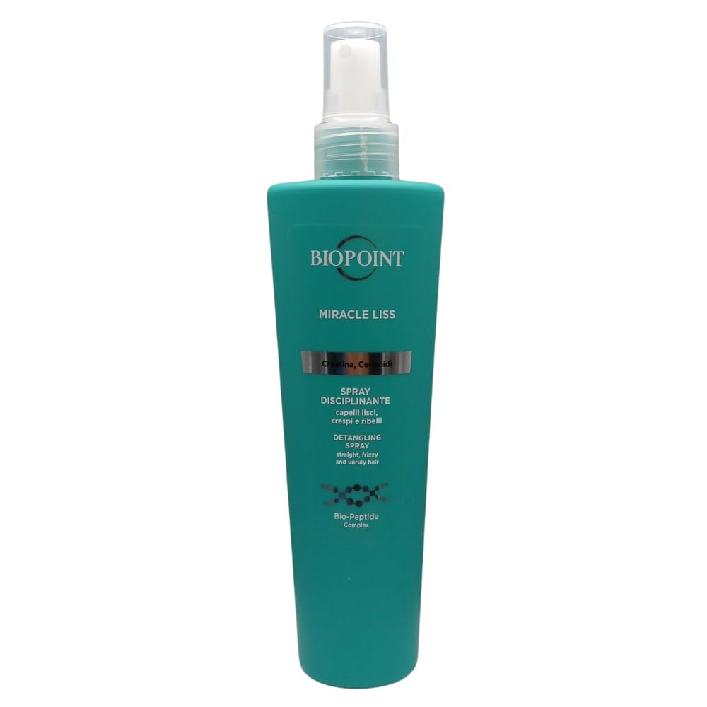BIOPOINT SET MIRACLE LISS: SHAMPOO 200 ML + MASCHERA 200 ML + SPRAY 200 ML + CREMA 72H 200 ML + FASCIA CAPELLI