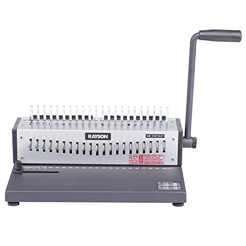 Rayson SD-1501A21 Binding Machine with Combs Set - 21 Hole / 200 Sheets
