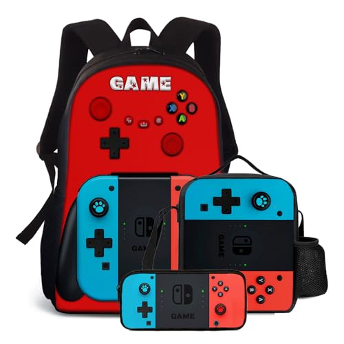 RACUBU 3pcs Boys Backpack With Lunch Box And Pencil Case School Backpacks For Boys ，Backpack For Kids Teens，17″ Large Capacity