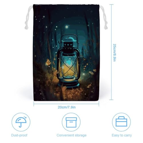 Drawstring Storage Bag Sports Cinch Sack Fireflies And Lantern Gym String Bags for Travel Swimming Beach2