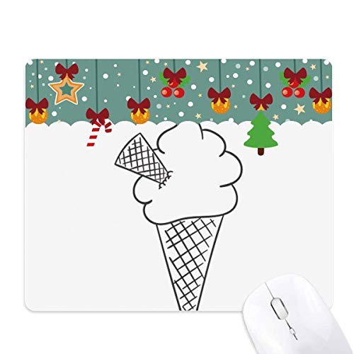 Alfombrilla de ratón con conos de helado, diseño original en color negro para escritorio