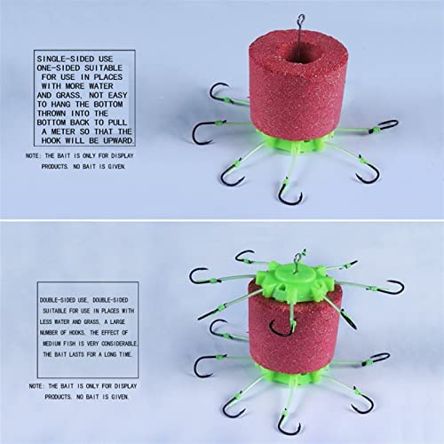 HNHYNSY Angelhaken Klappenhaken Explosion Hakenhülse Fishhook Teller Haken Klemmkuchen Acht-Klaue Haken Anti-hängender… – Bild 5