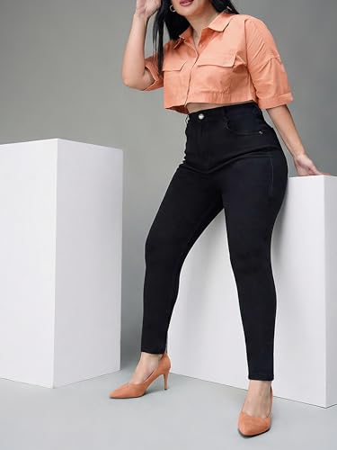 Image of Miss Chase A+ Women's Bootcut High Rise Regular Length Stretchable Denim Jeans