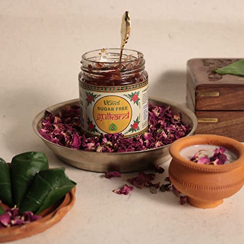 Image of Vistevia Sugar Free Gulkand (Rose Jam), Diabetic and Keto Friendly - Sweetened Naturally with Stevia - Tastes Delicious - Pack of 2 (230 * 2GM)