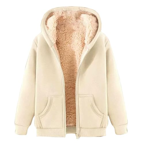 2 Piece Outfits Women Sherpa Fleece Lined Sweatsuits Zip Up Hoodie and Sweatpants Sets Matching Sets Warm Sets3