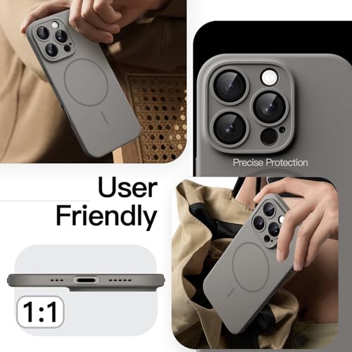 Image of JETech Magnetic Slim Case for iPhone 16 Pro Max, Natural Titanium