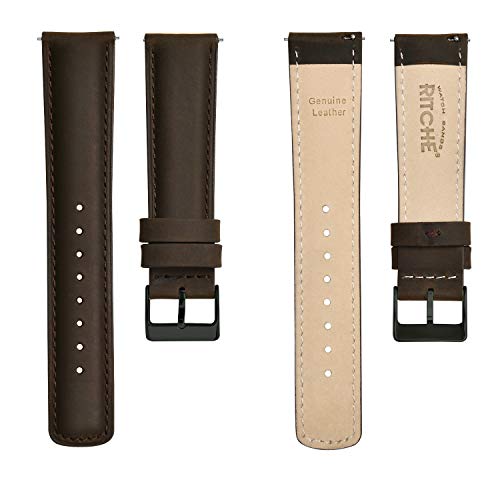 Image of Ritche Christmas Gift Quick Release Leather Watch Bands Genuine Watch Straps for Men Women Top Grain Leather Watch Strap, White Elephant Gifts, Stocking Stuffers for Men, Father's Day gifts