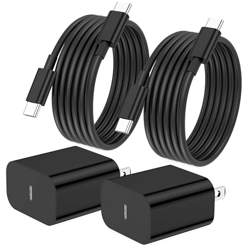 Image of iPhone 17 16 15 Charger Fast Charging,2Pack 20W Apple iPad USB C Wall Chrager Block with 6FT USB C to C Cable for iPhone 17 /Pro /Pro Max /17 Air / 16 /16 Pro /16 Pro Max /15 /Plus /Pro /Pro Max (Black)