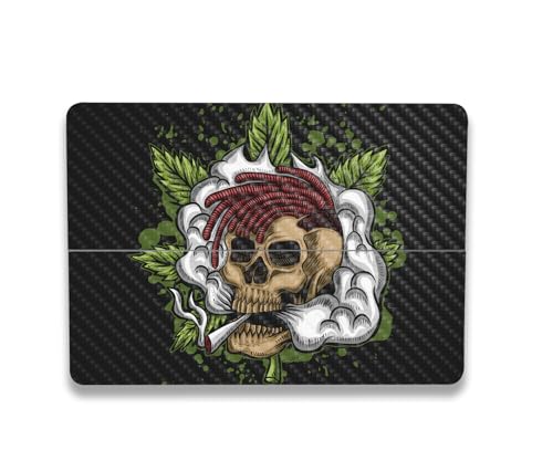 Image of MightySkins Carbon Fiber Skin Compatible with Microsoft Surface Laptop Studio 2 (2023) Full Wrap Kit - Death by Ganja | Protective Durable Textured Carbon Fiber Finish | Made in The USA