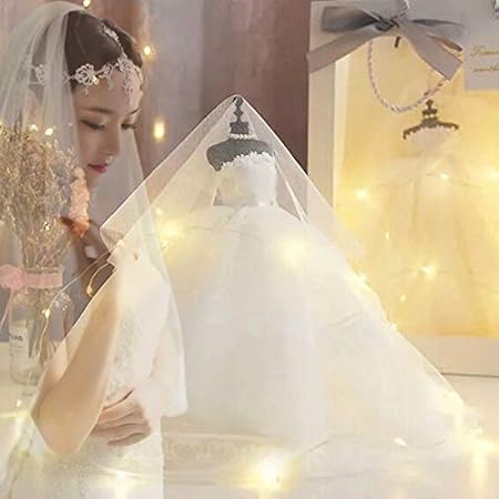 Amazon Yuusenn バレンタインデープレゼント インテリア 小物 可愛い ウェディングドレス 置物 記念日 プレゼント ウェディング デコレーション 部屋 飾り ウェディングドレスモデル ロマンチックな雰囲気 可愛い 写真 パーティー 撮影などに適合 ホワイト おもちゃ