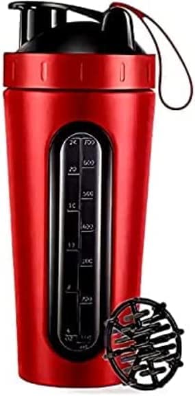 MYBURRGH Steel Visible Window Shaker Bottles for Protein Shake, Gym Bottles for Men Protein Shaker Bottle for Gym Bottle