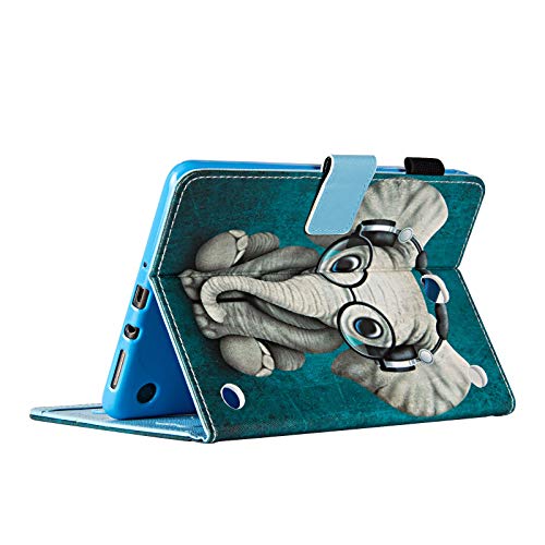 Sm-T350 Case With Stylus Pen, Tab A 8.0" Case 2015 Model, Dteck Protective Pu Leather Smart Case Pretty Cute Folio Magnetic Stand Cover For Samsung Galaxy Tab A 8 Inch 2015 Model Tablet-Music Elephant #TOP5