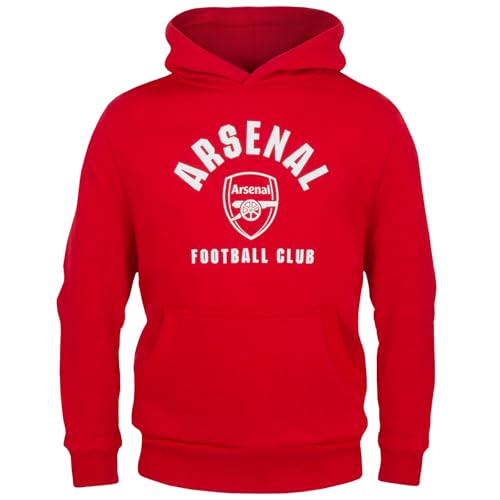 Arsenal FC Official Football Gift Boys Fleece Graphic Hoody Red 8-9 Years