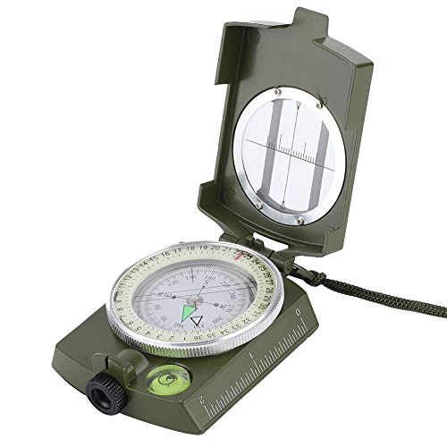 Jarchii Bússola, bússola profissional de sobrevivência à prova d'água portátil de liga de alumínio