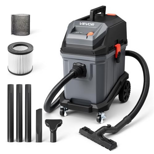 VEVOR Commercial Shop Vac, 11 Gallon Wet Dry Shop Vacuum, 5.5 Peak HP Portable with One-Button Self-Cleaning, 1350W Input, 1.25in x 7ft Hose, 20ft Cord, Industrial-Grade for Jobsite, Workshop by VEVOR - Used condition - US$71.53