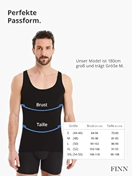 FINN Zakelijk onderhemd voor heren, mouwloze tanktop - ondershirt voor mannen van originele Lenzing® modal-stof - het perfecte okselshirt onder hemd