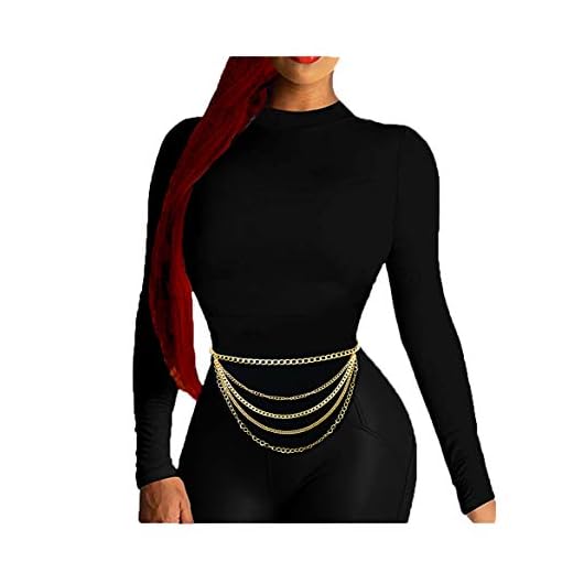 Women's Dressy, Casual Hang Low Multi Link Chain 4 or 5 Layer Waist Chain Belt in Gold, Silver Tone (Style 1 / Gold)