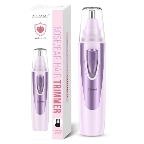 Image of Ear and Nose Hair Trimmer Clipper - 2026 Professional Painless Eyebrow & Facial Hair Trimmer for Men Women, Battery-Operated Trimmer with IPX7 Waterproof, Dual Edge Blades for Easy Cleansing Lavender