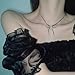 JSGHGDF Fashion Elegant Bowknot Pendant Necklace Sweet Cool Clavicle Chain Simple Necklace Statement Jewelry Neck Chain