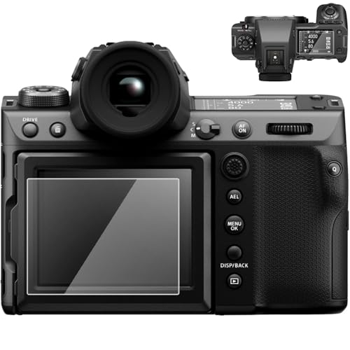 JJC 富士フイルム GFX100 II フィルム FUJIFILM GFX100 II 液晶フィルム 【メイン画面用+サブ画面用】 衝撃吸収 高硬度9H 気泡防止 指紋防止 反射軽減 簡単貼付 95%透過率 0.3mm厚ガラス 撥水 撥油