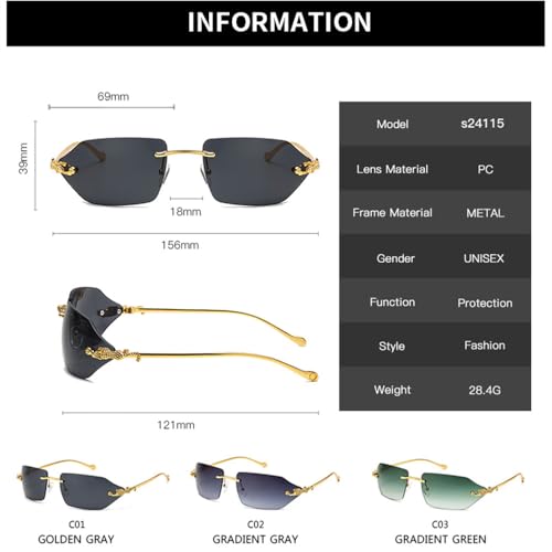 Lunettes de soleil œil de chat en métal légères et confortables - 4