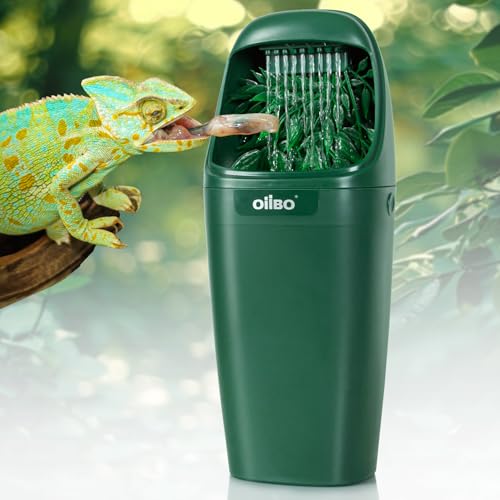 OiiBO Reptile Water Dispenser Automatic Drinking Fountain Water Flow Adjustable Reptile Tank Waterfall for Lizard Bearded Dragon Chameleon Ultra Quiet Amphibians Insects Terrarium Water Dripper