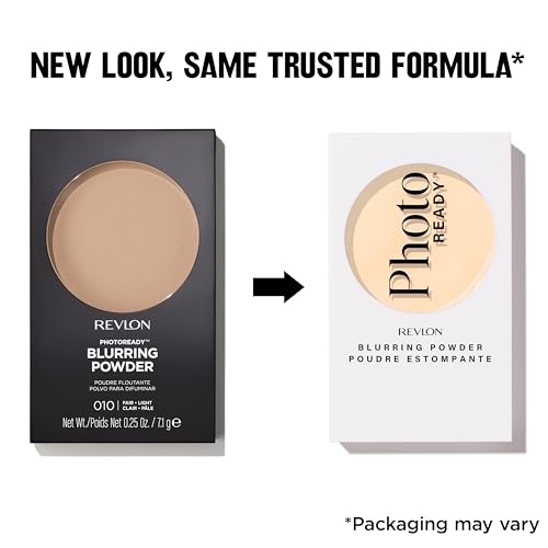 Image of Revlon PhotoReady Blurring Face Powder Makeup, Longwear, Light-Medium Coverage with Flawless Finish, Shine & Oil-Free, 010 Fair Light, 7.1 g