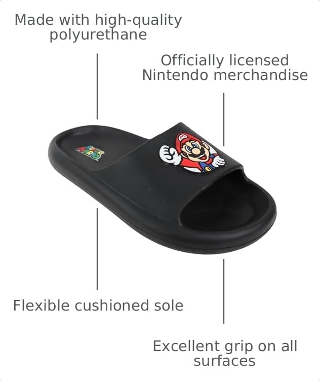 Image of Ground Up Nintendo Adult Mens Mario and Luigi Comfort Slide