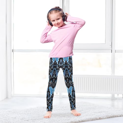 Toddler Girls Leggings Printed Yoga Pants Leggings Blue Black Butterfly for Kids4