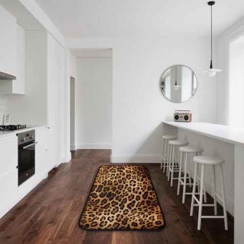 Tapis de cuisine léopard 183x61 cm antidérapant et lavable - 7