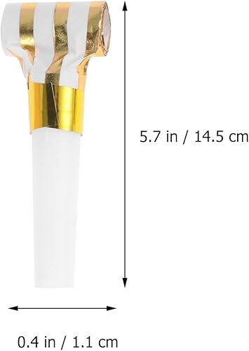 Miniatura 4 de Toyvian 30 piezas de soplado musical con purpurina para fiestas de cumpleaños, estafadores de ruidos para niños, cumpleaños, vacaciones, Año Nuevo,