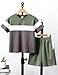 kadoubiyoo Boys Clothes Size 10-12 Color Block T-Shirt and Shorts Kids Summer Set 2PCS Boys Outfits